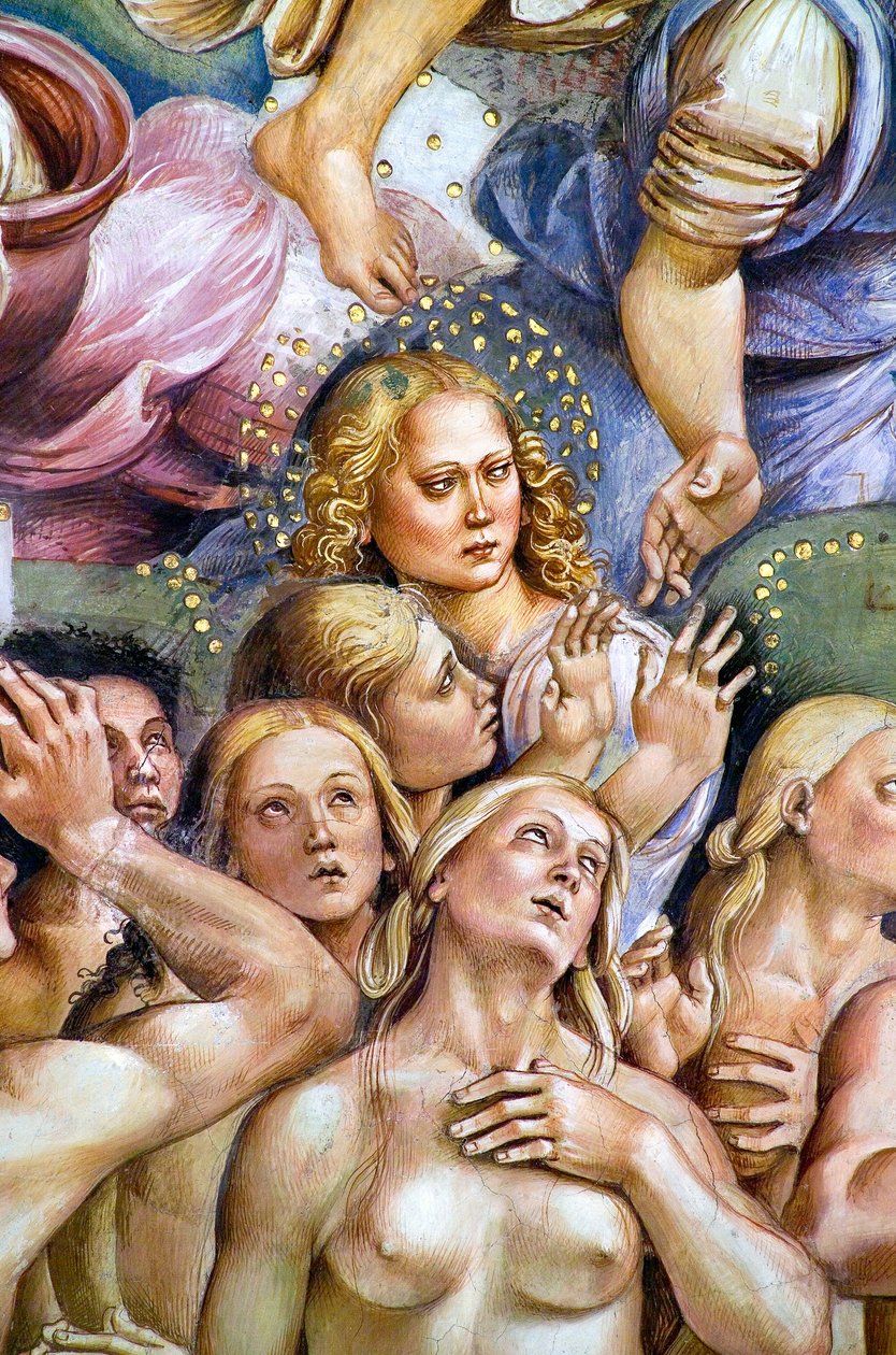 Vyvolení, z cyklu fresek Poslední soud od Luca Signorelli