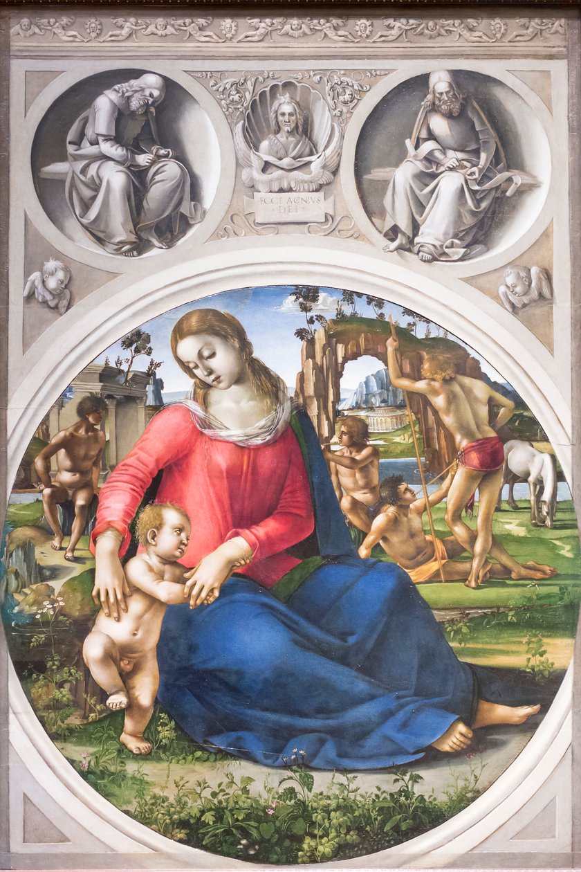 Madonna a dítě s Ignudi od Luca Signorelli