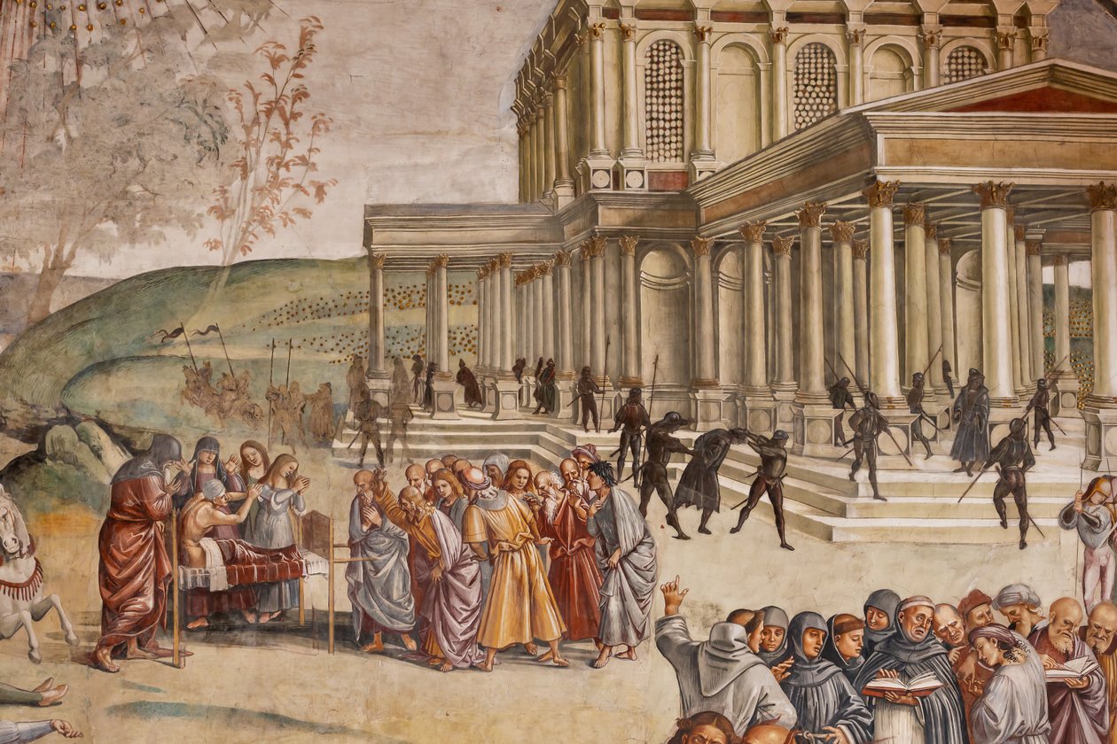 Kázání a fakta Antikrista, detail, detail od Luca Signorelli