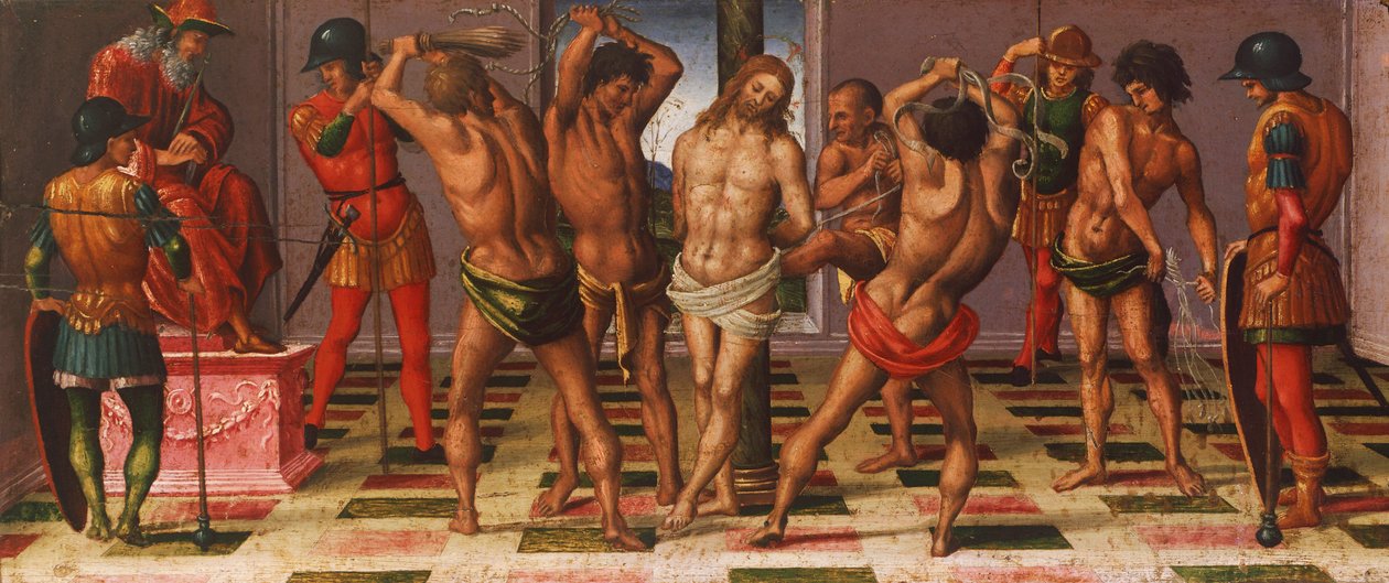Příběhy Krista: flagellation od Lucy Signorelli (cca 1445-1523) od Luca Signorelli