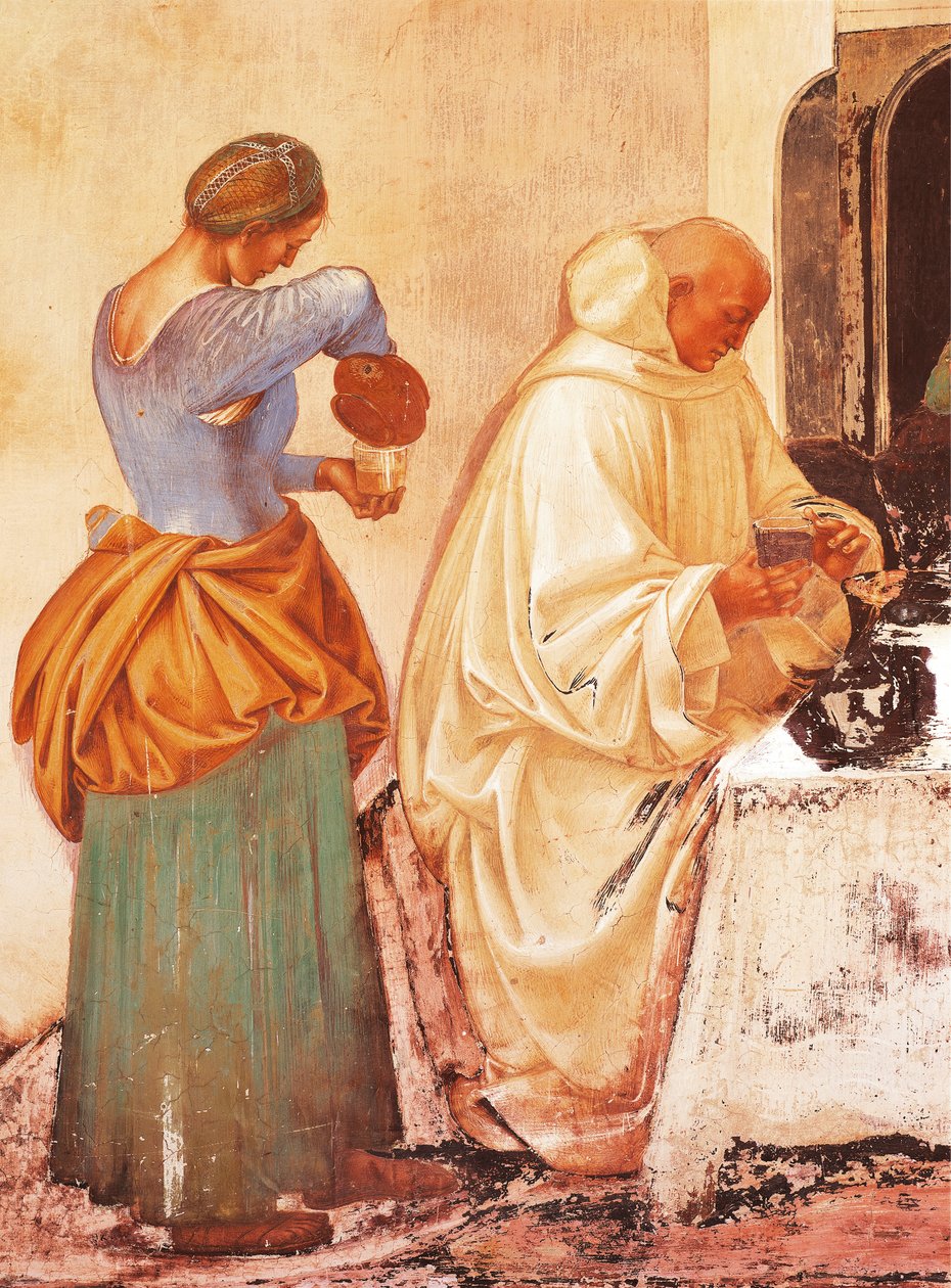 Příběhy svatého Benedikta od Lucy Signorelli (kolem 1445-1523), freska, klášter svatého Benedikta, opatství Monte Oliveto Maggiore od Luca Signorelli