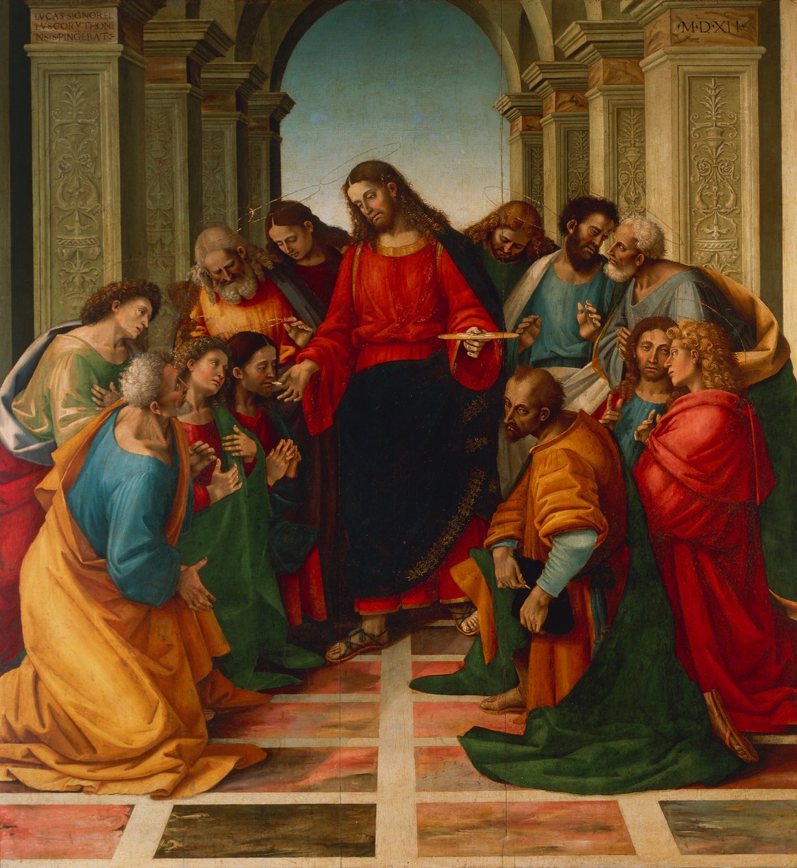 Přijímání apoštolů, Luca Signorelli (asi 1445-1523) od Luca Signorelli