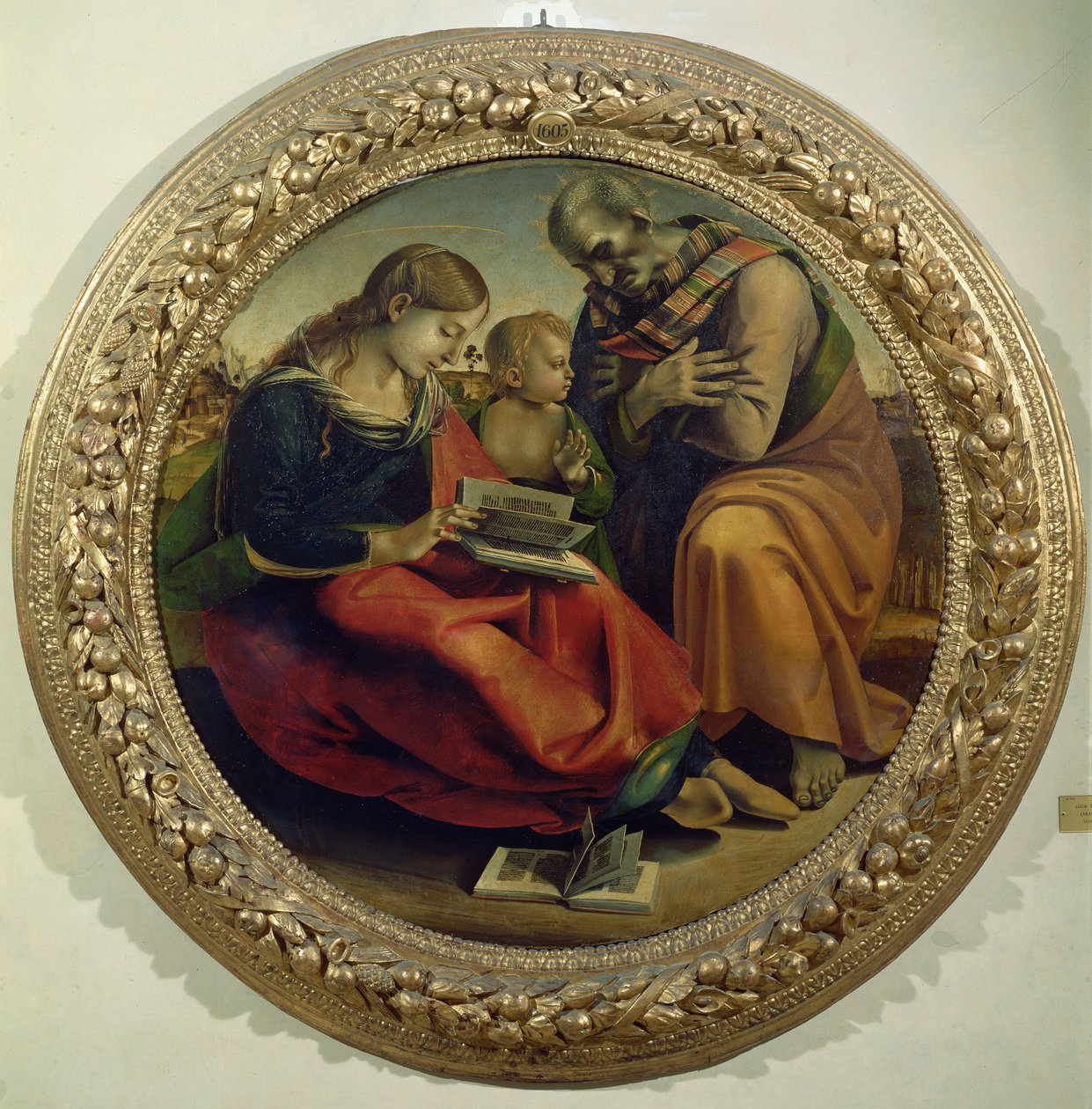 Svatá rodina, kolem roku 1485 od Luca Signorelli