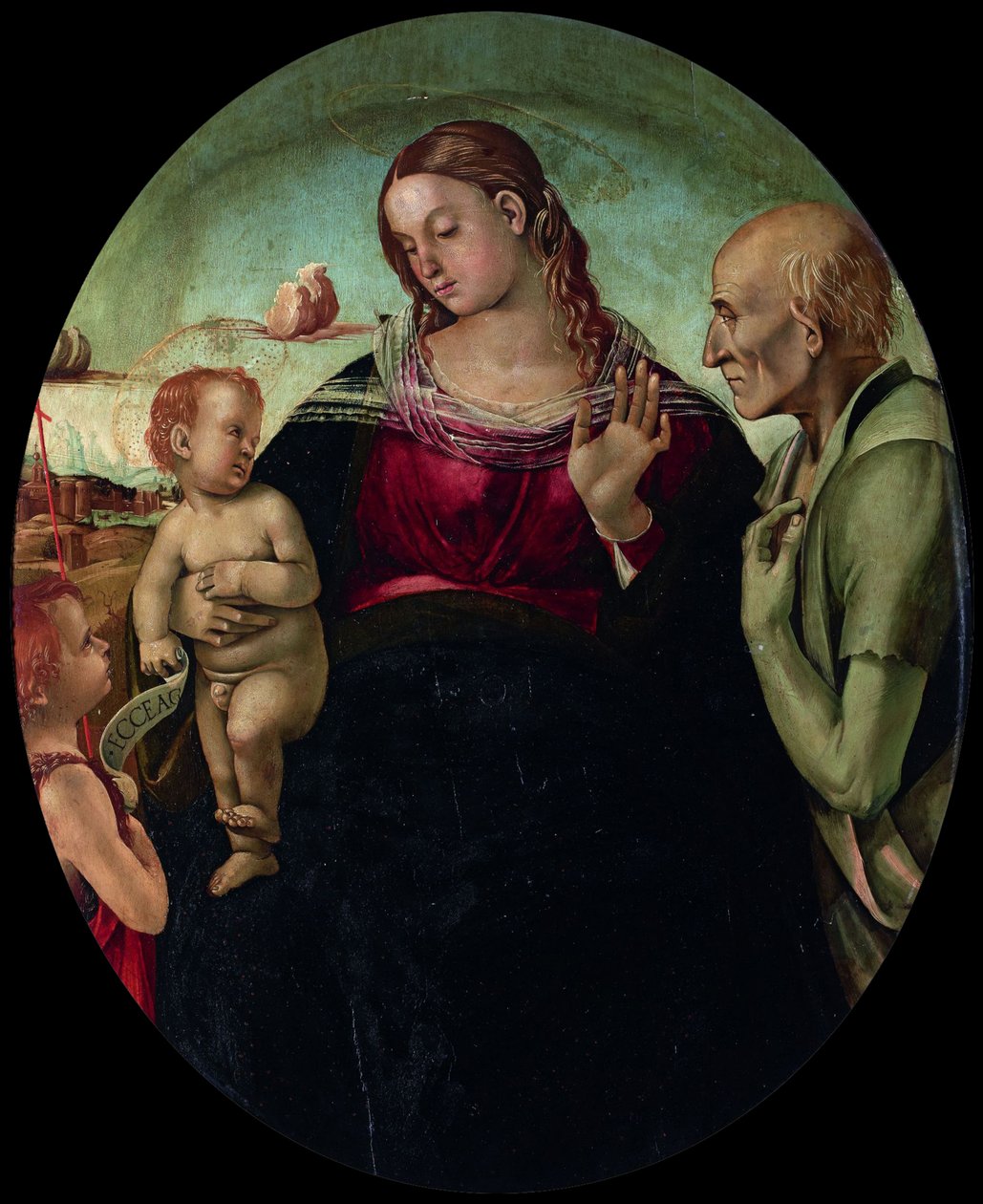Madona s dítětem se svatým Janem a svatým Jeronýmem, 1491. od Luca Signorelli