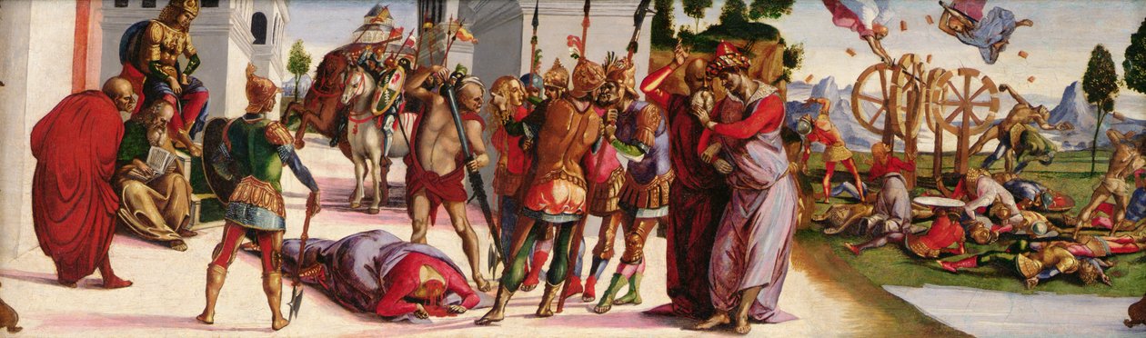 Umučení svaté Kateřiny Alexandrijské, kolem roku 1498 od Luca Signorelli