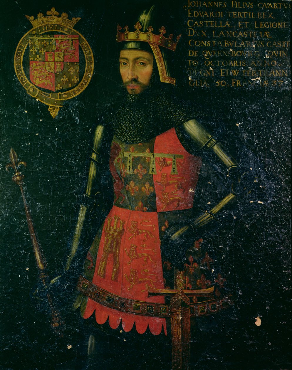 John z Gauntu, vévoda z Lancasteru (1340-99) (tempera na panelu) od Lucas Cornelisz
