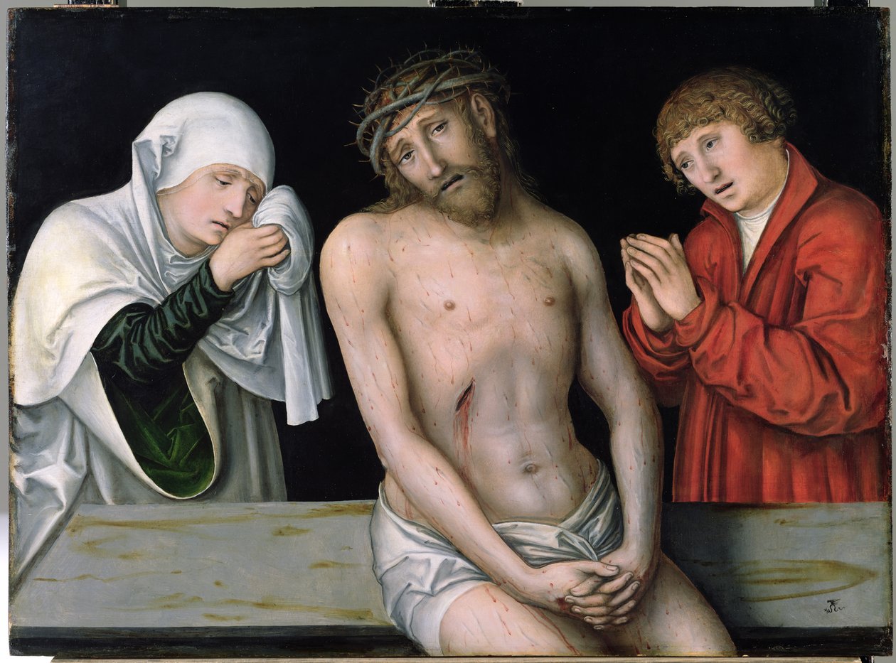 Kristus jako muž bolesti s Pannou Marií a svatým Janem od Lucas Cranach the Elder