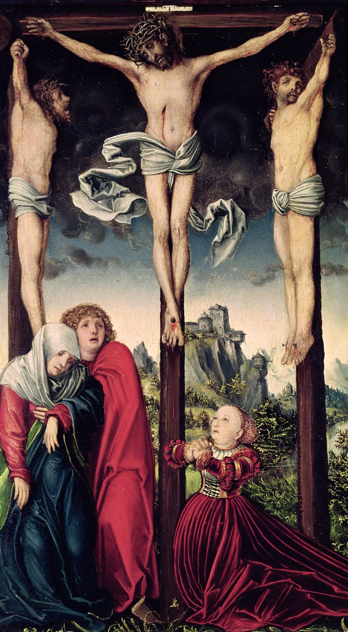 Kristus na kříži od Lucas Cranach the Elder