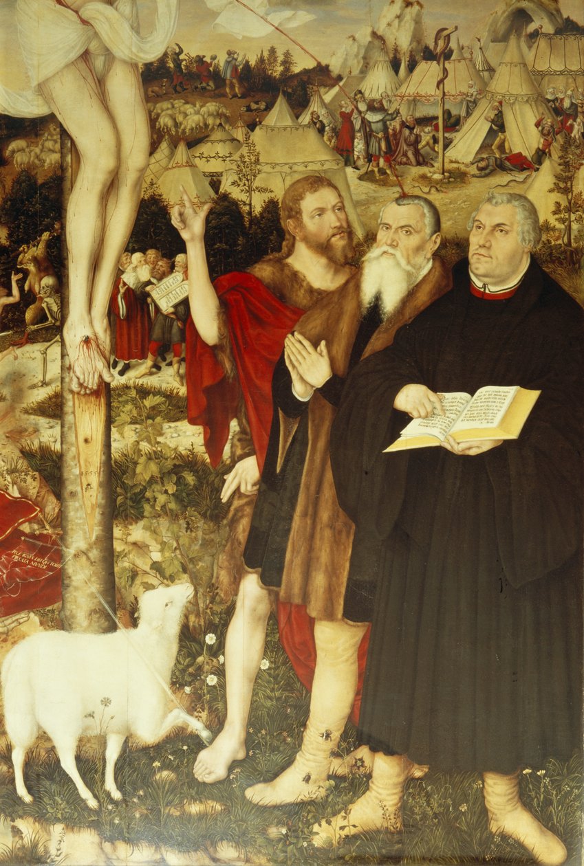 Kristus na kříži, 1552-55 (detail 308464) od Lucas Cranach the Elder