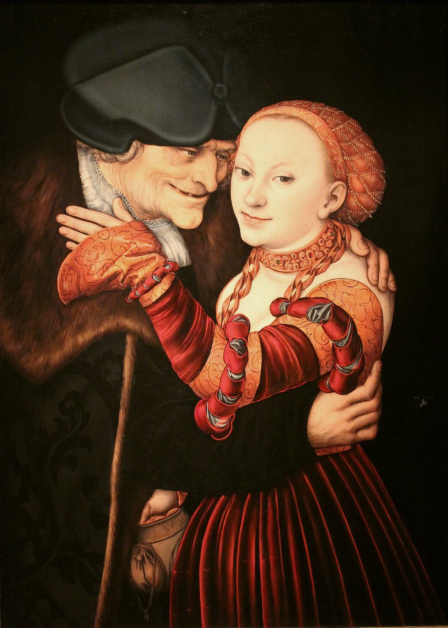 Zamilovaný stařík od Lucas Cranach the Elder