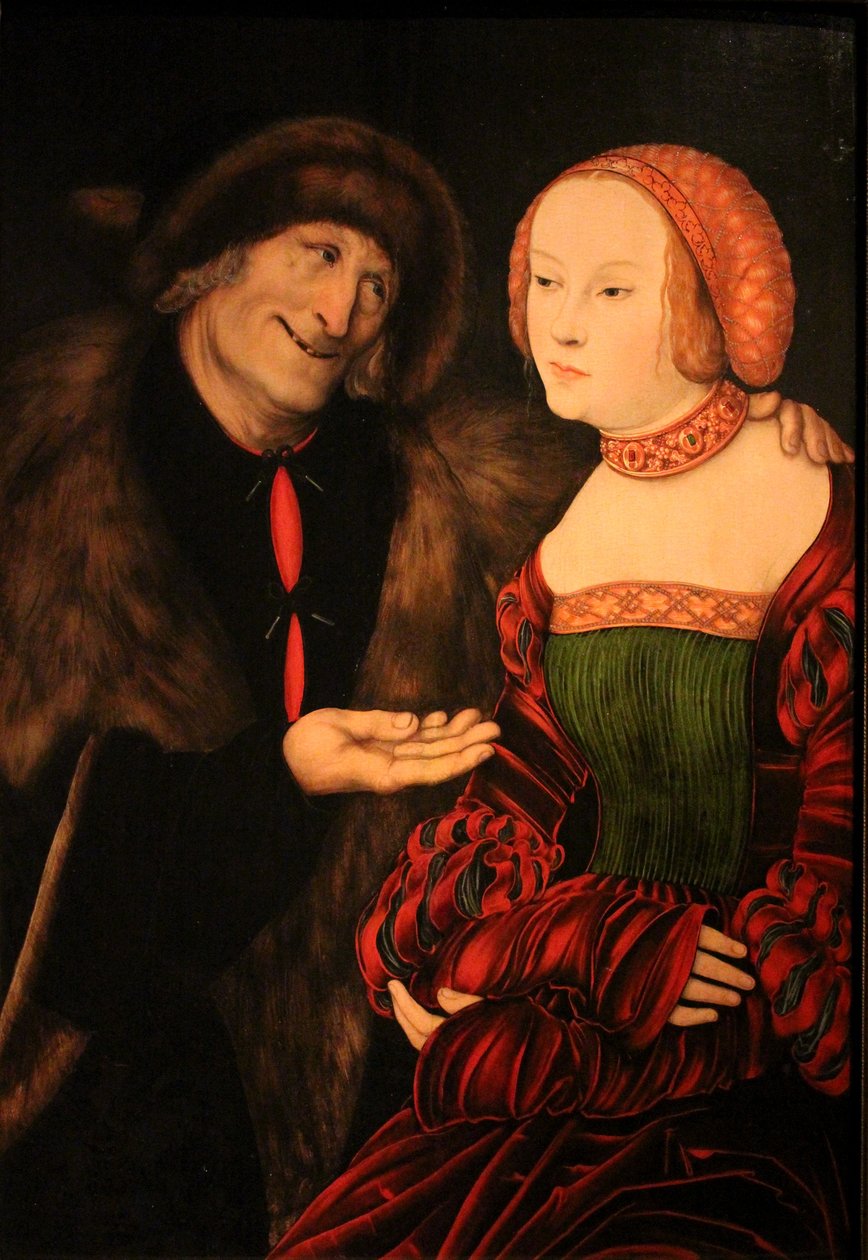 Zamilovaný stařík od Lucas Cranach the Elder