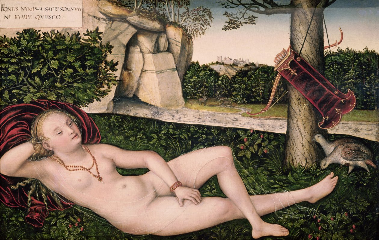 Diana odpočívá aneb The Nymph of Fountain, 1537 od Lucas Cranach the Elder