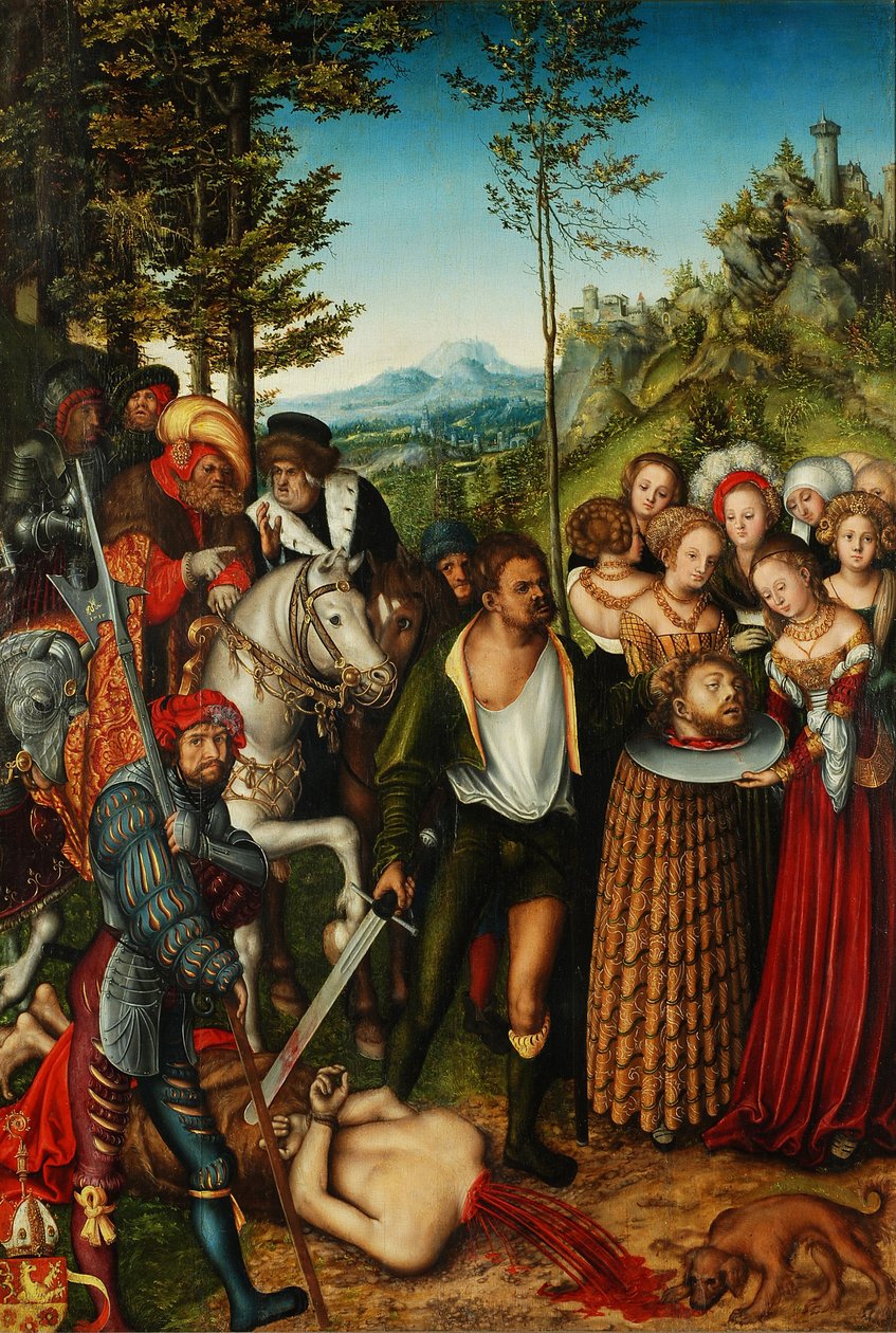 Stětí Jana Křtitele od Lucas Cranach the Elder