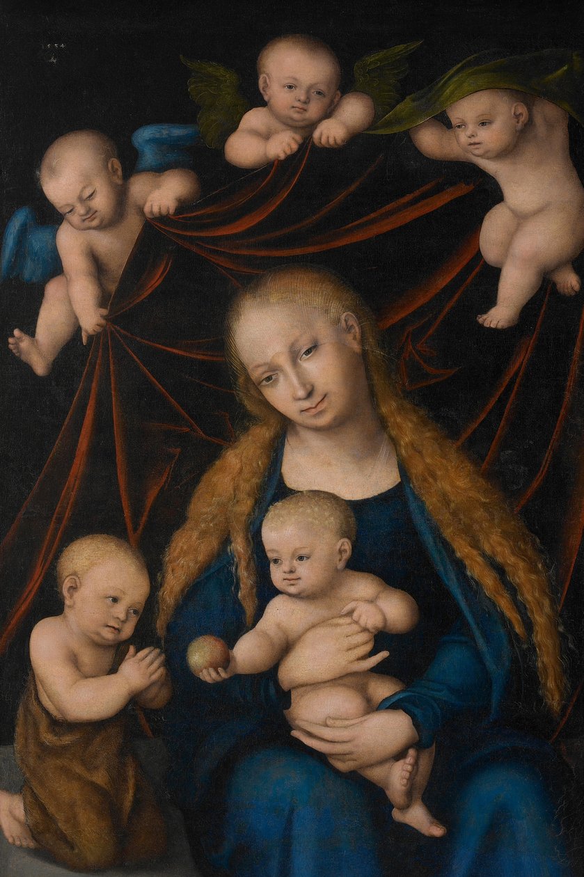 Panna s dítětem od Lucas Cranach the Elder