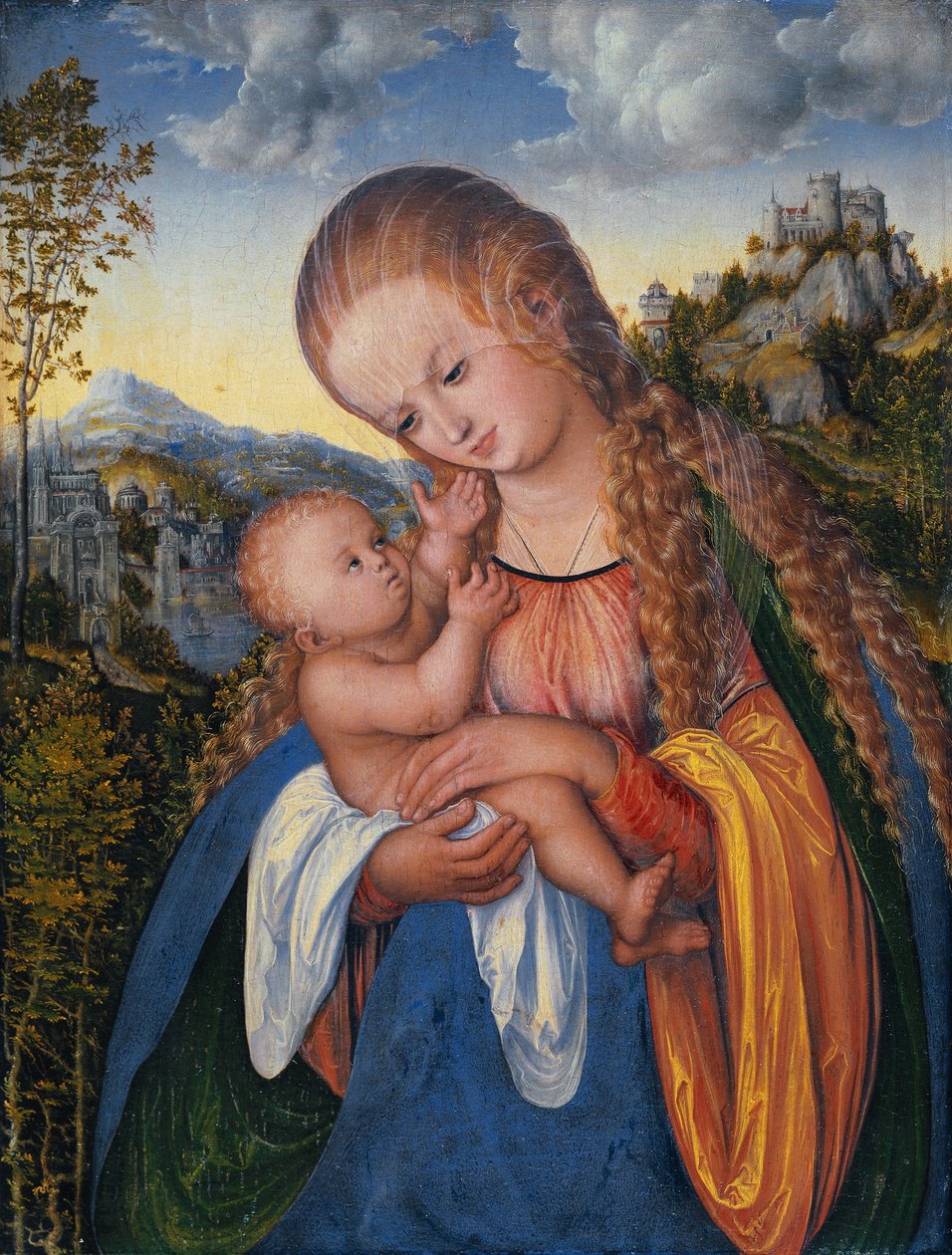 Madonna a dítě od Lucas Cranach the Elder
