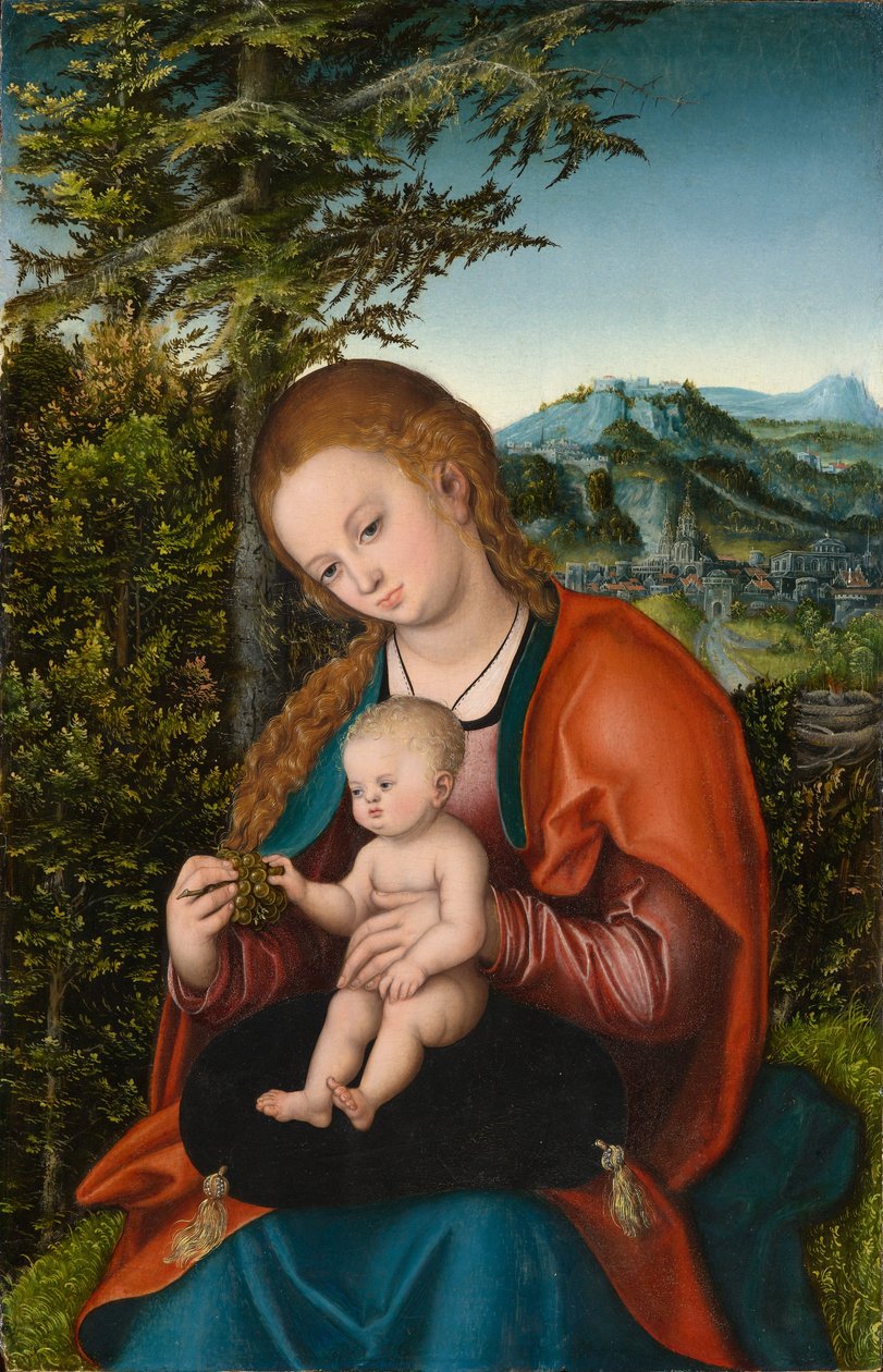 Madonna a dítě od Lucas Cranach the Elder