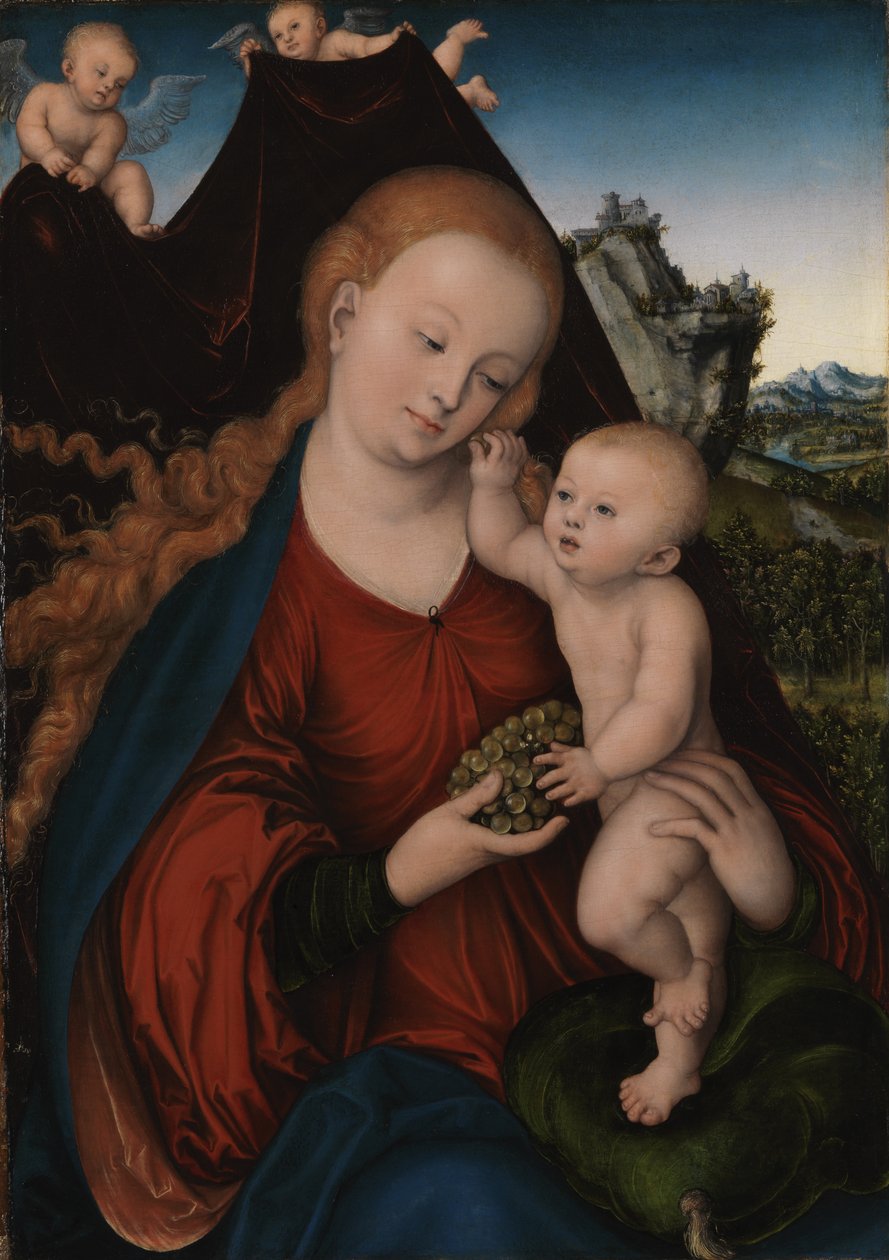 Madonna a dítě od Lucas Cranach the Elder