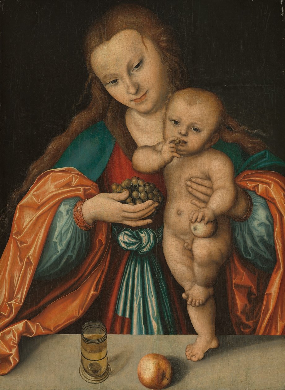 Madonna a dítě od Lucas Cranach the Elder