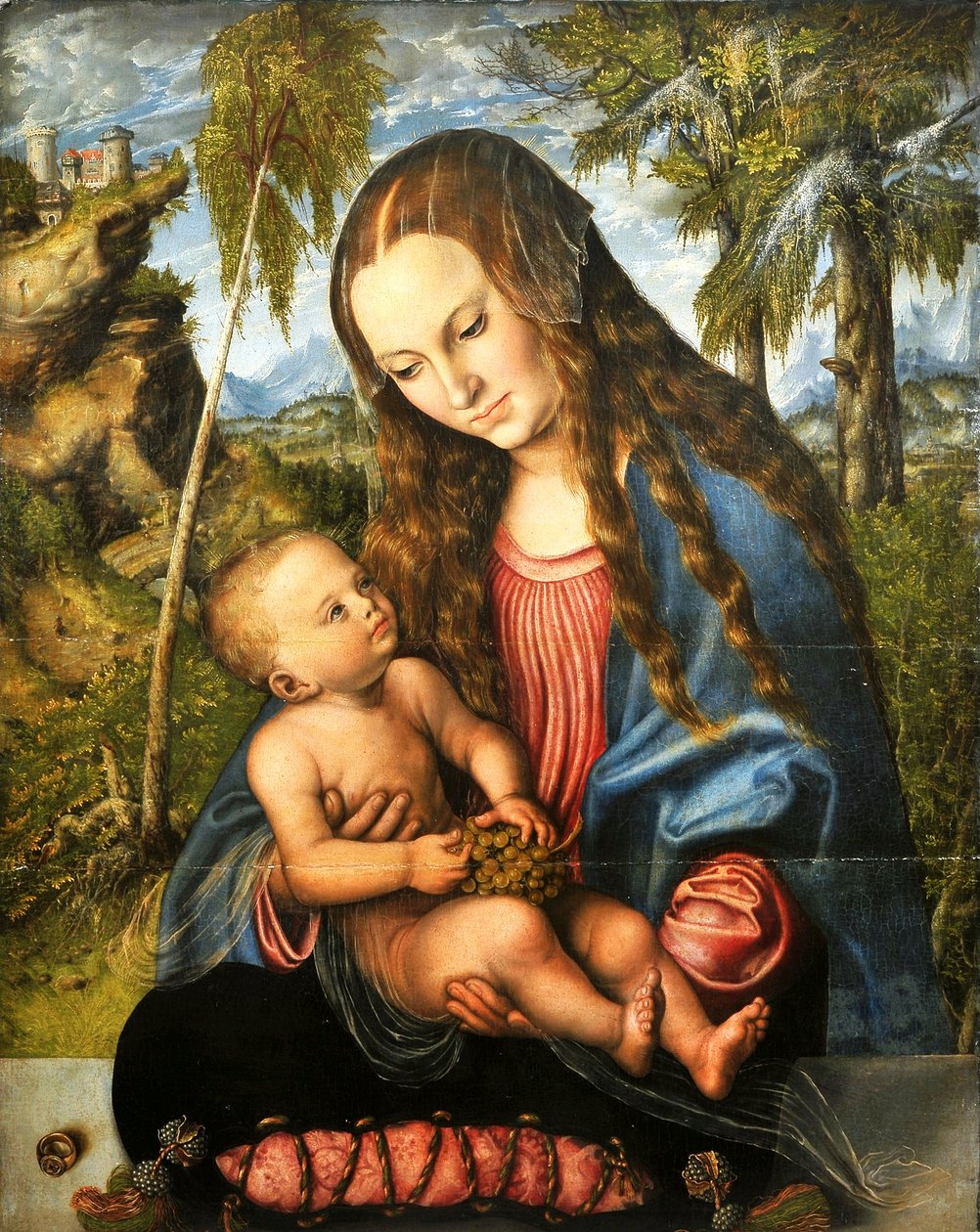 Madona pod jedlí od Lucas Cranach the Elder