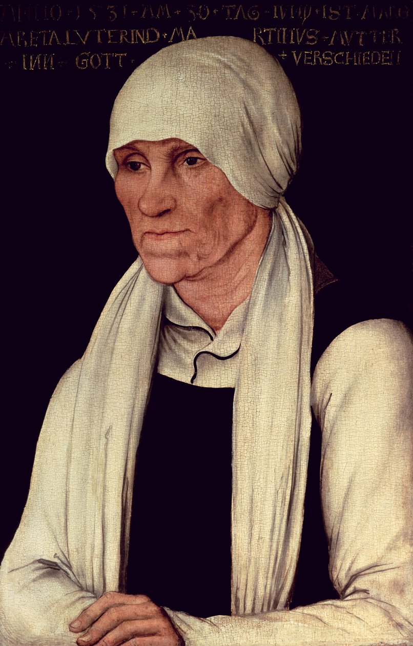 Margarethe Luther (asi 1463-1531), matka Martina Luthera od Lucas Cranach the Elder