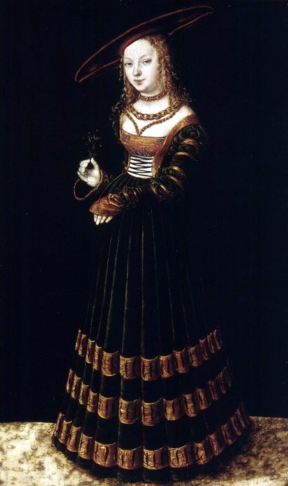 Portrét dívky se zapomenutím od Lucas Cranach the Elder