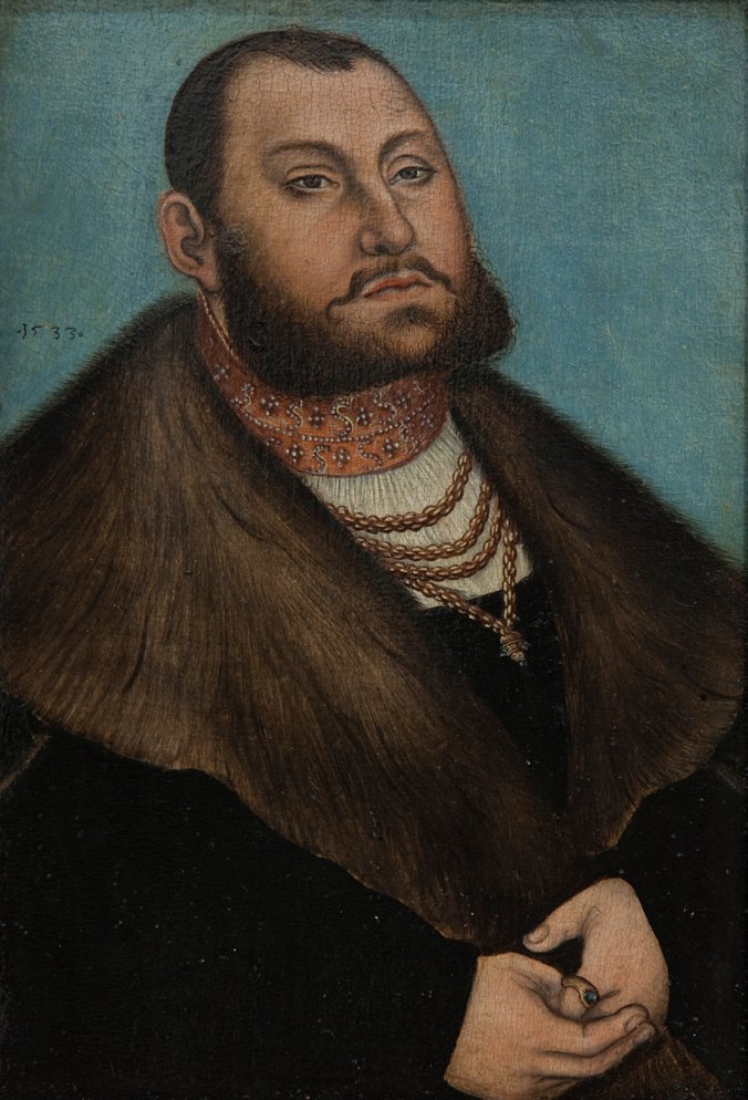 Portrét kurfiřta Johanna Friedricha velkorysého Saska od Lucas Cranach the Elder