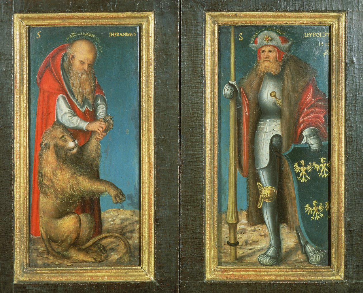 SS. Jeroným a Leopold, 1515 (panel) od Lucas Cranach the Elder