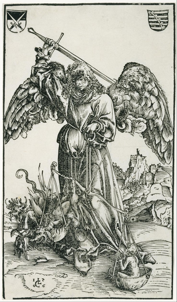 Svatý Michal od Lucas Cranach the Elder