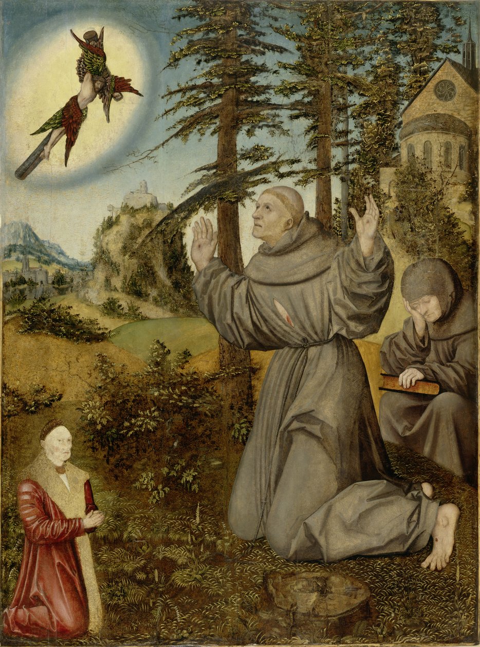 Stigmatizace Hl. Franziskus od Lucas Cranach the Elder