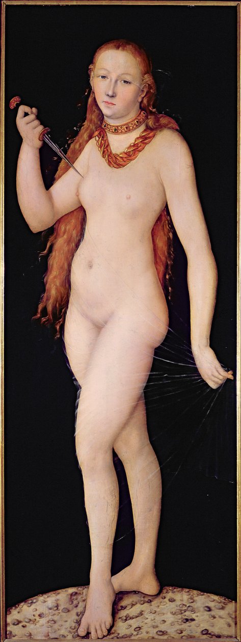 Smrt Lukrécie, kolem roku 1524 od Lucas Cranach the Elder