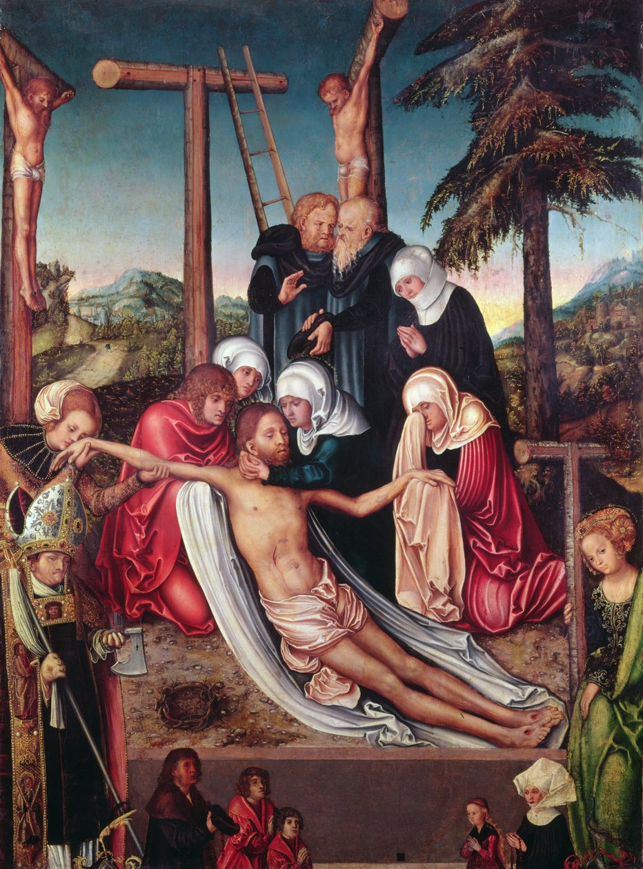 Oplakávání nad mrtvým Kristem (panel) od Lucas Cranach the Elder