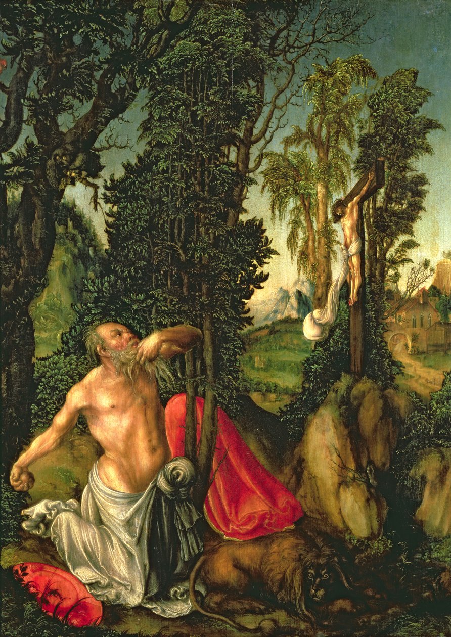 Pokání sv. Jeronýma, 1502 (panel) od Lucas Cranach the Elder