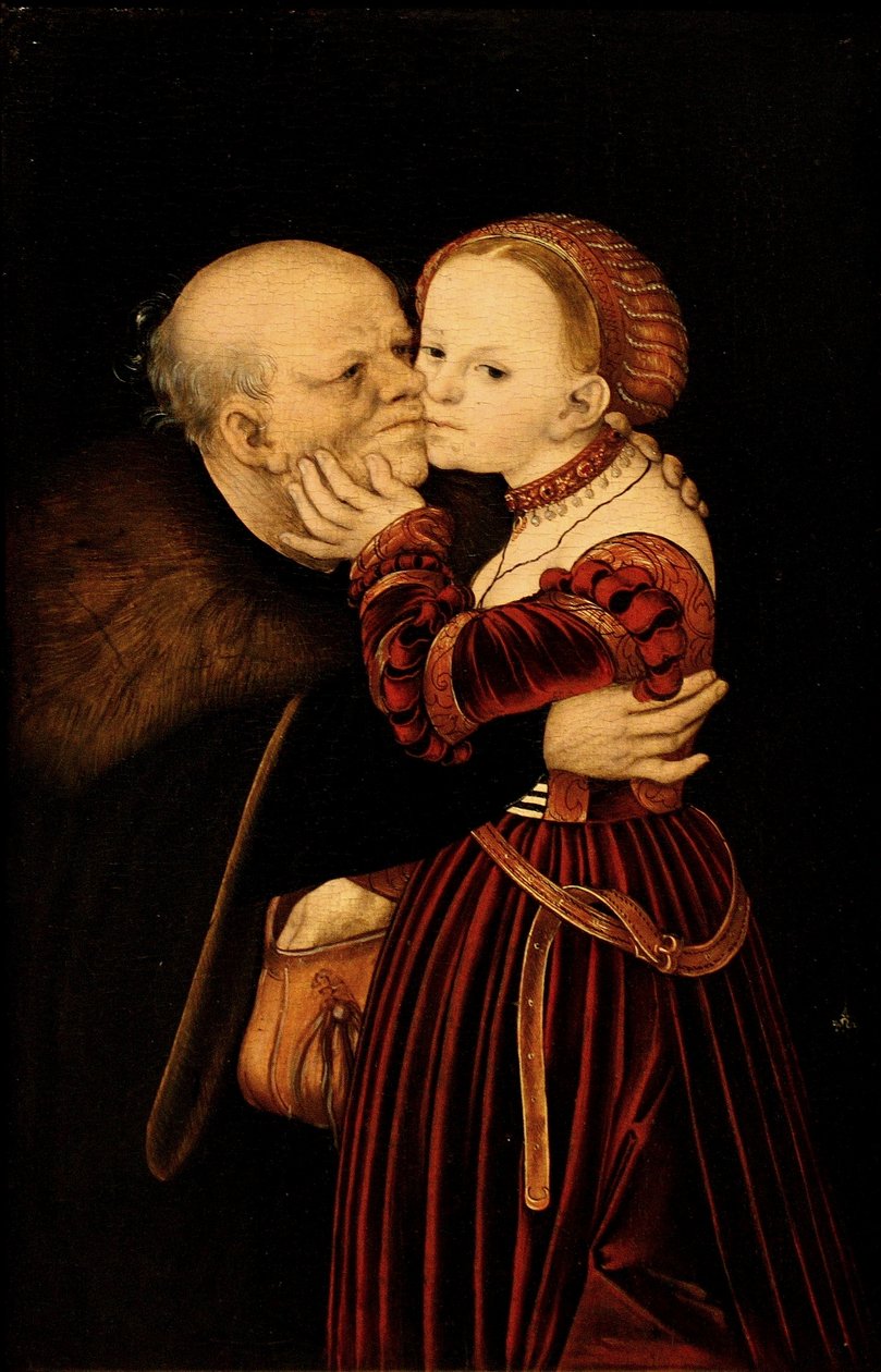 Starý blázen od Lucas Cranach the Elder