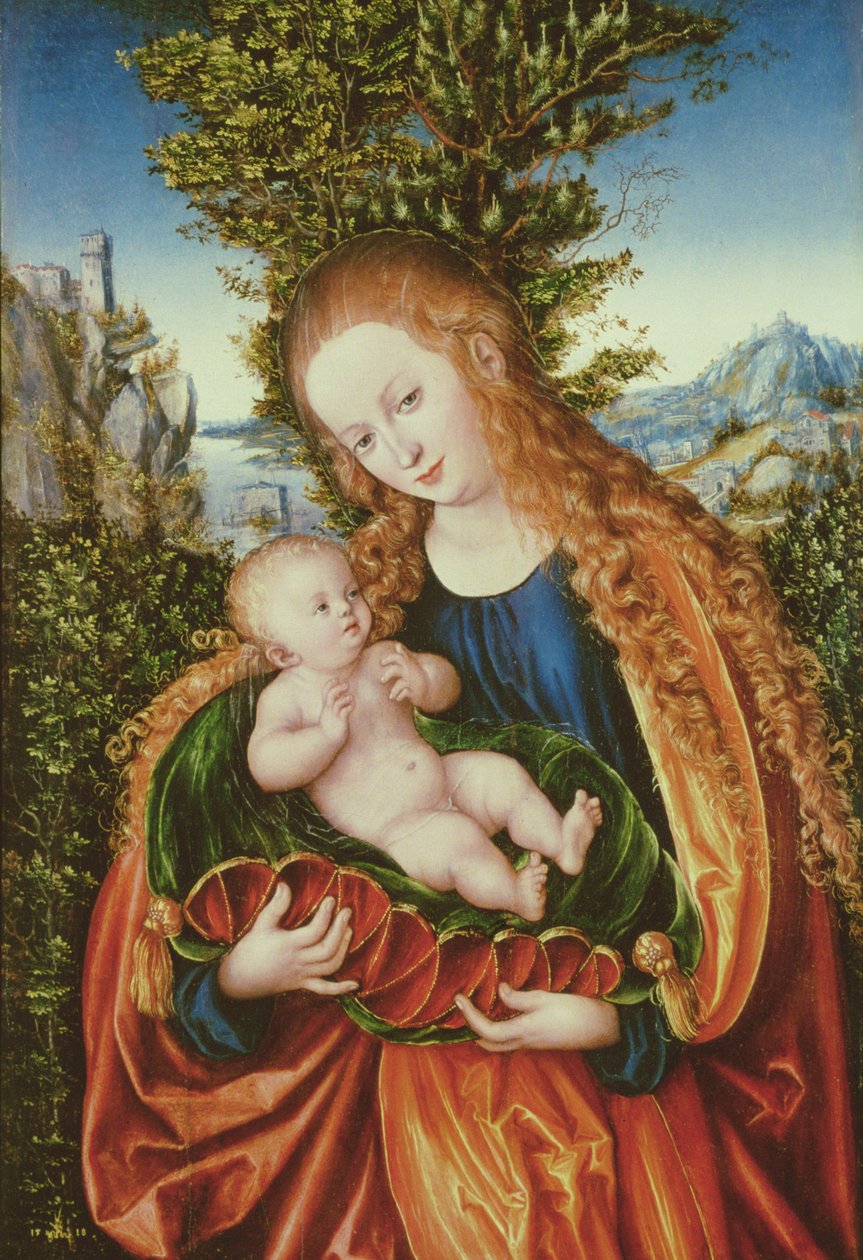 Panna a dítě, 1518 od Lucas Cranach the Elder