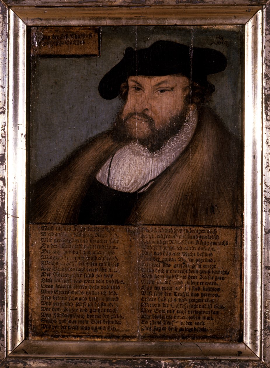 Jan Stálý, kurfiřt saský, 1536 od Lucas Cranach the Elder