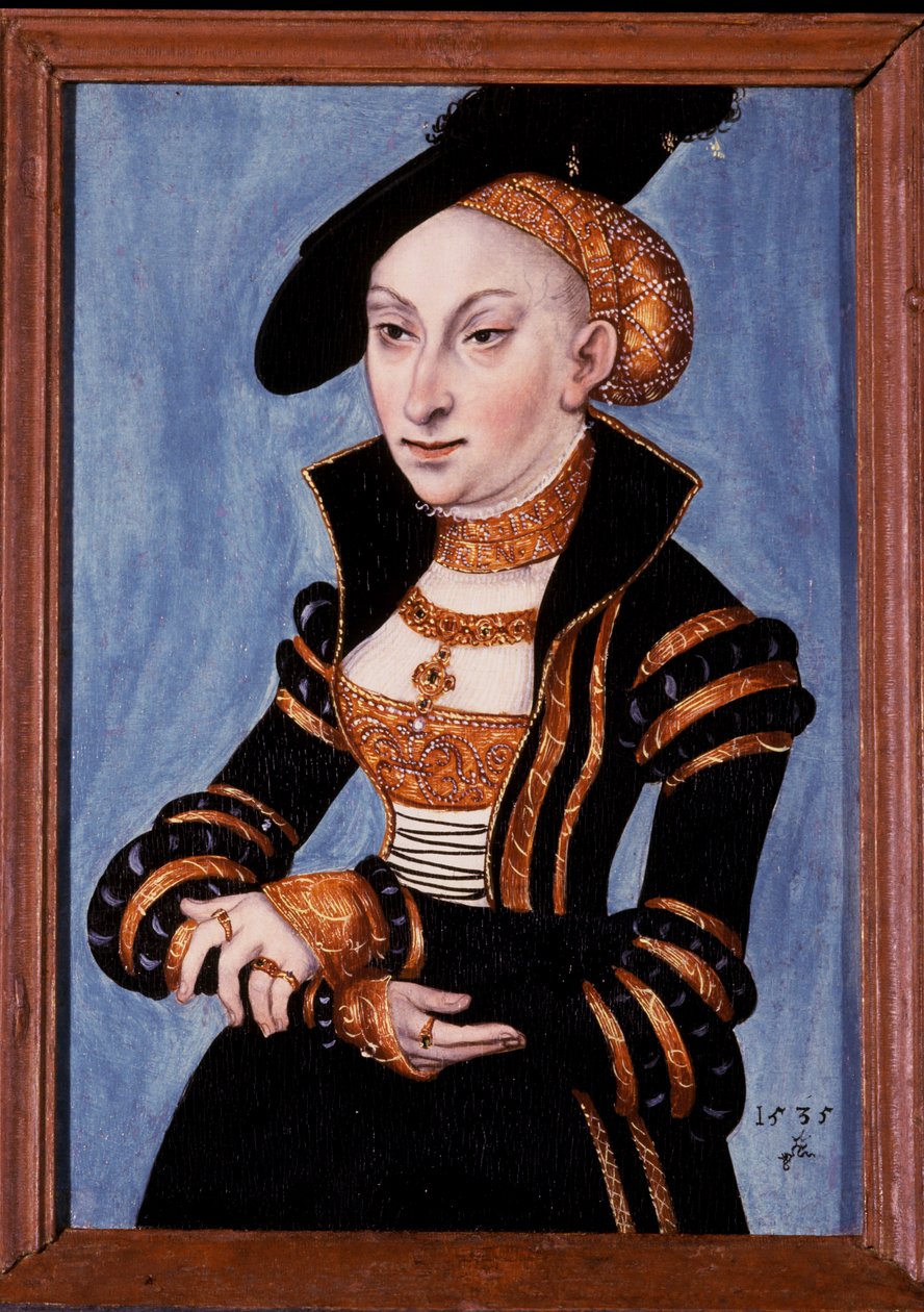 Sibylle, kurfiřtská princezna Saska, 1535 od Lucas Cranach the Elder