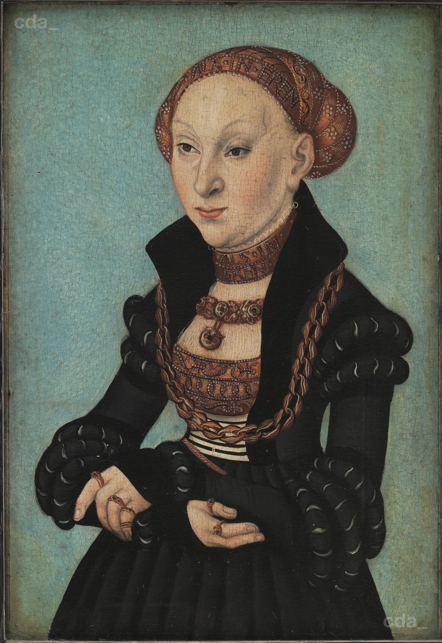Portrét Electress Sibyl Saska od Lucas Cranach the Elder
