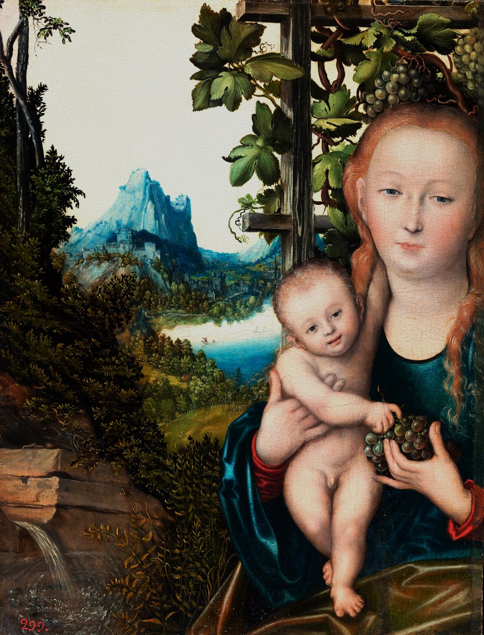 Madonna a dítě od Lucas Cranach the Elder