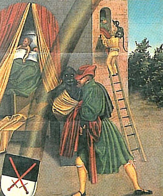 Deset přikázání Šesté přikázání detail od Lucas Cranach the Elder