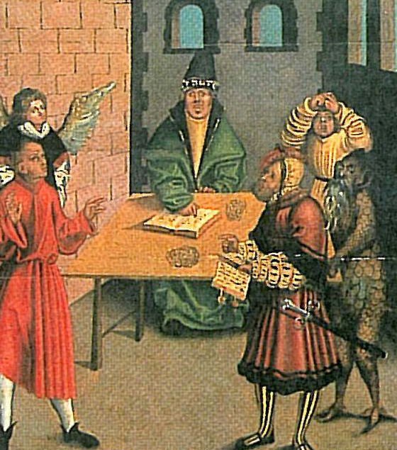 Osmý detail přikázání Desatera od Lucas Cranach the Elder