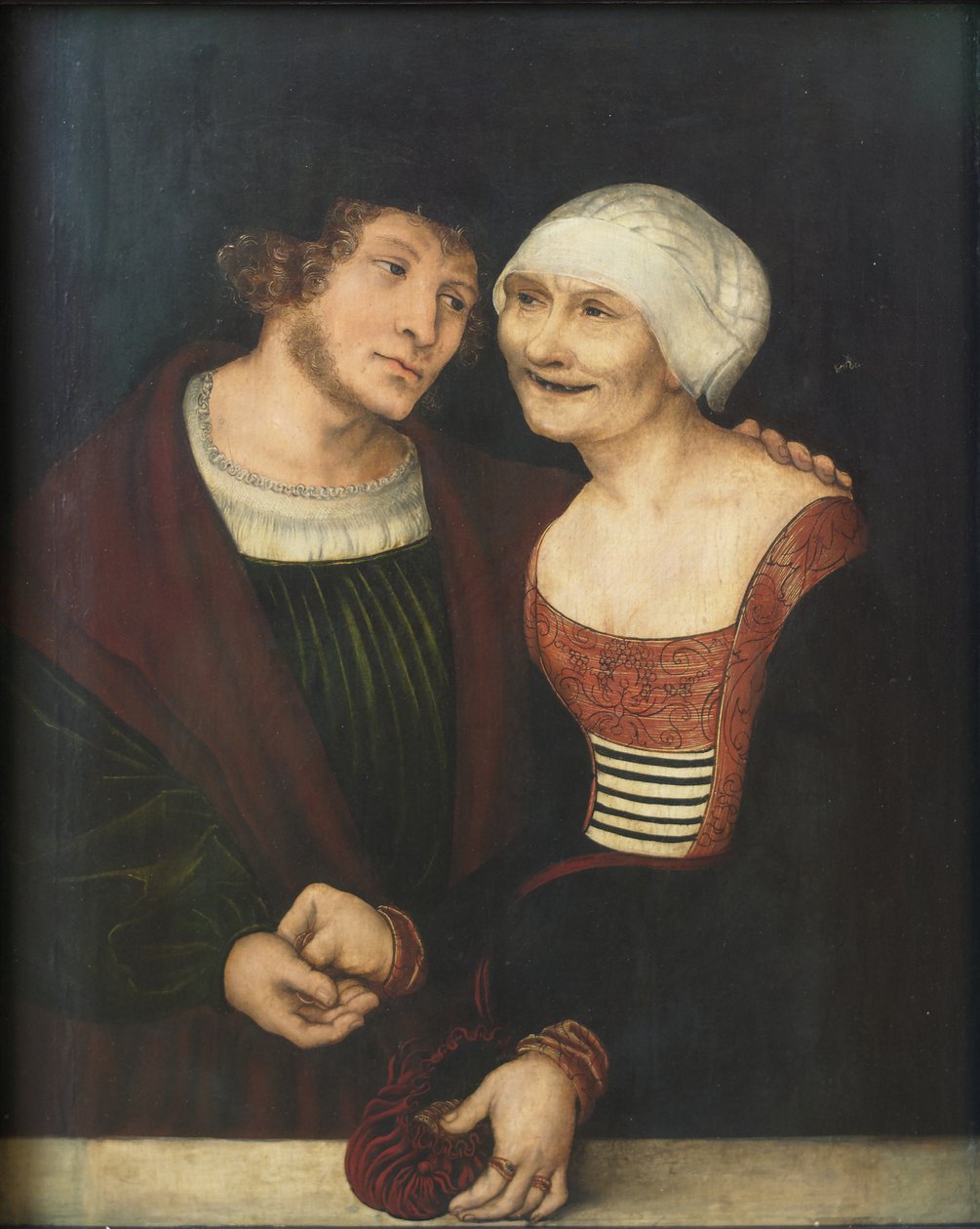 Mladý muž a stará žena od Lucas Cranach the Elder