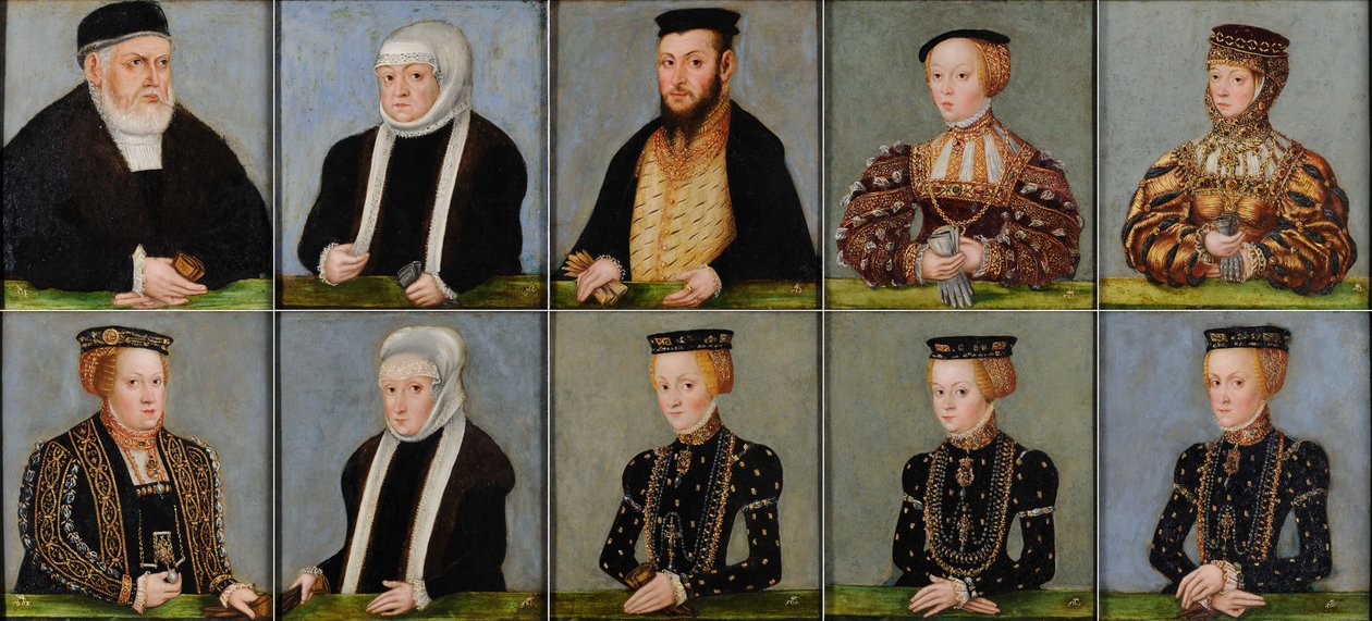 Rodina Zikmunda I. Jagelského, polského krále od Lucas Cranach the Younger