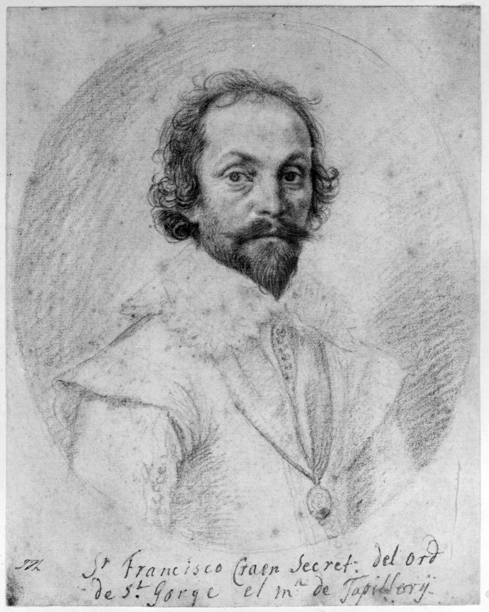 Sir Francis Crane (křída na papíře) od Lucas Emil Vorsterman