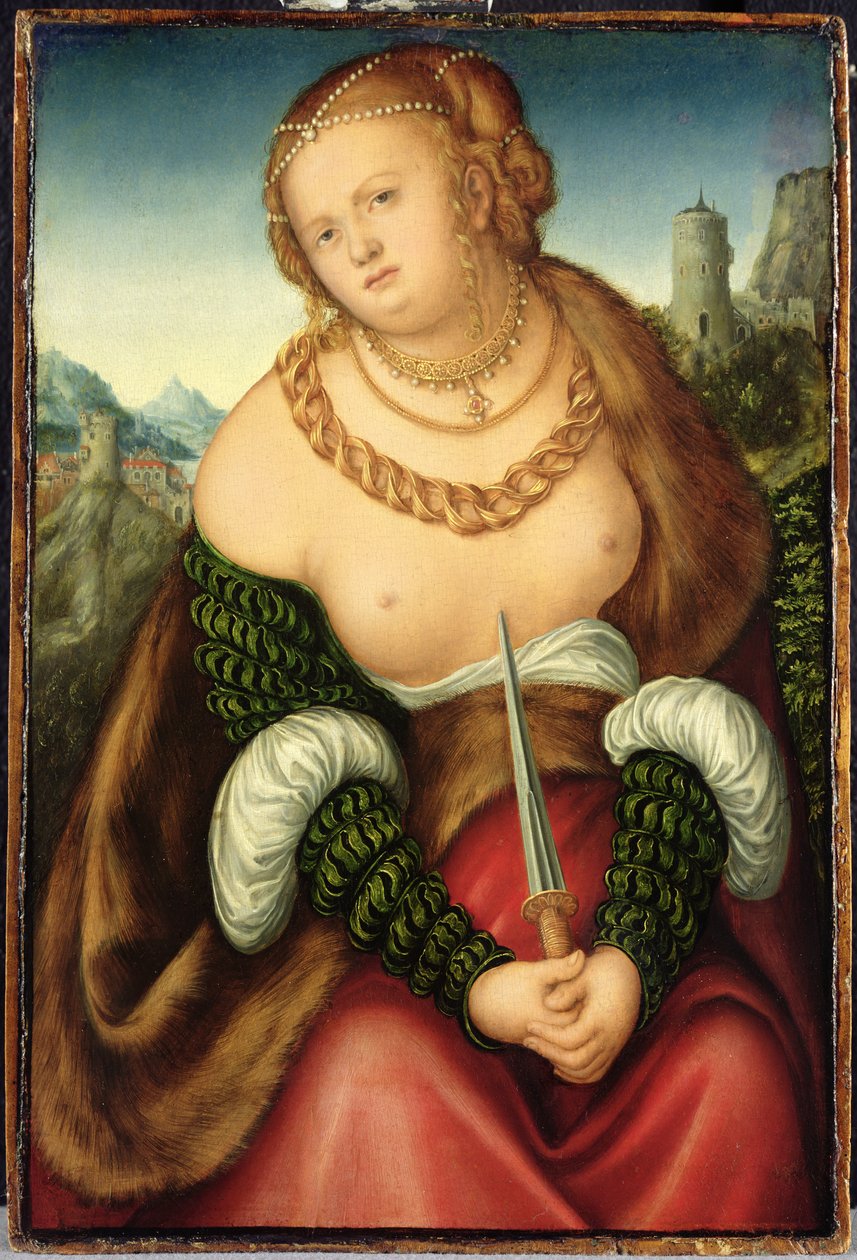 Smrt Lukrécie od Lucas studio of Cranach