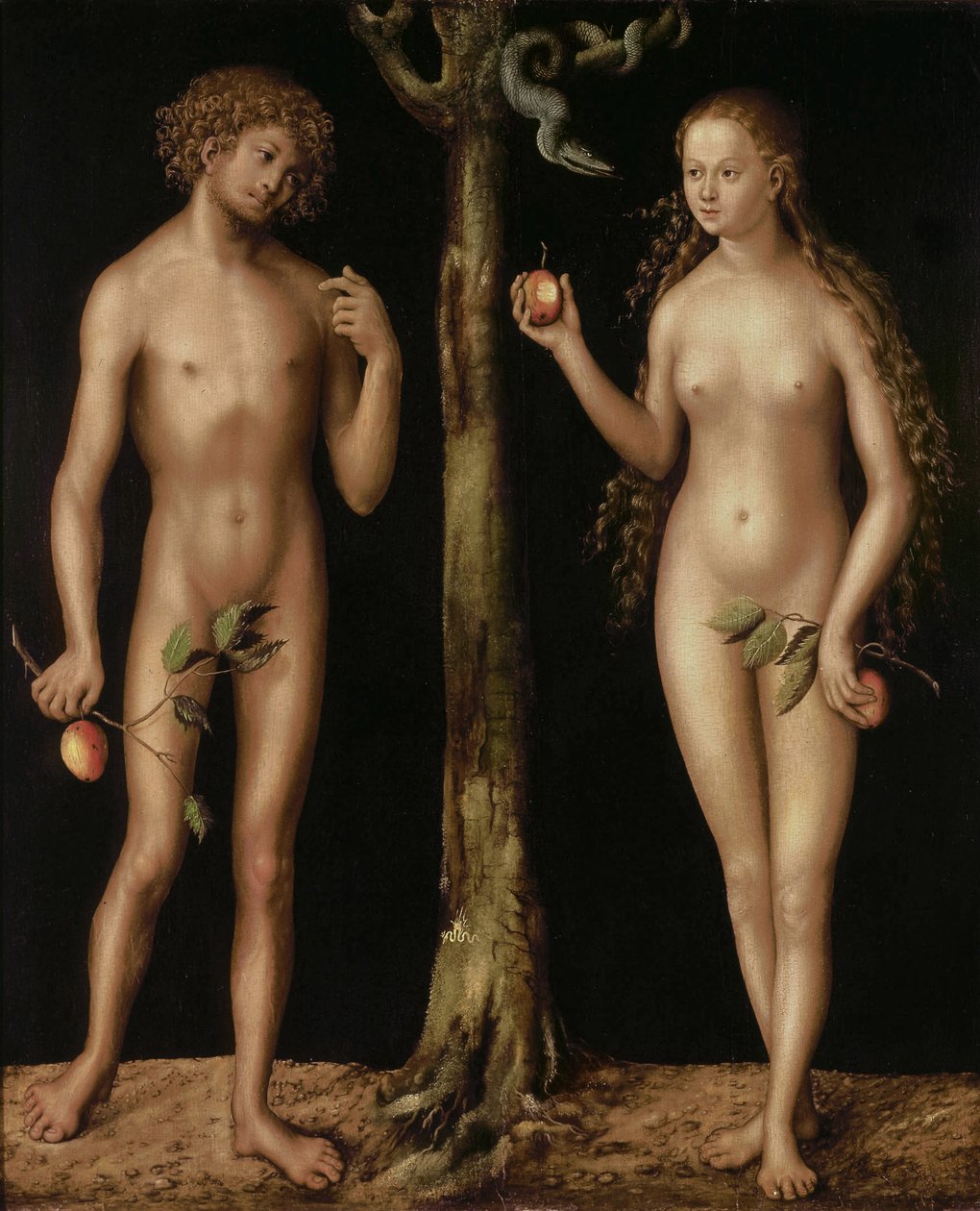 Adam a Eva, 151315 olej na panelu od Lucas Cranach the Elder