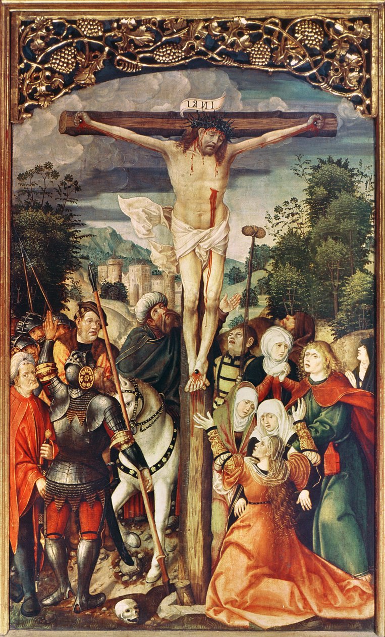 Oltářní obraz Život Krista, detail Ukřižování, 1508-17 od Lucas Cranach the Elder