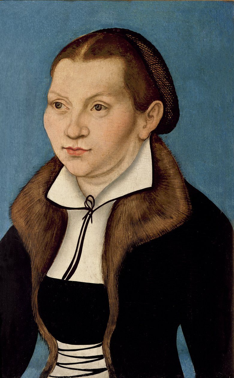 Portrét Katherine von Bora (1499-1552) 1529 od Lucas Cranach the Elder