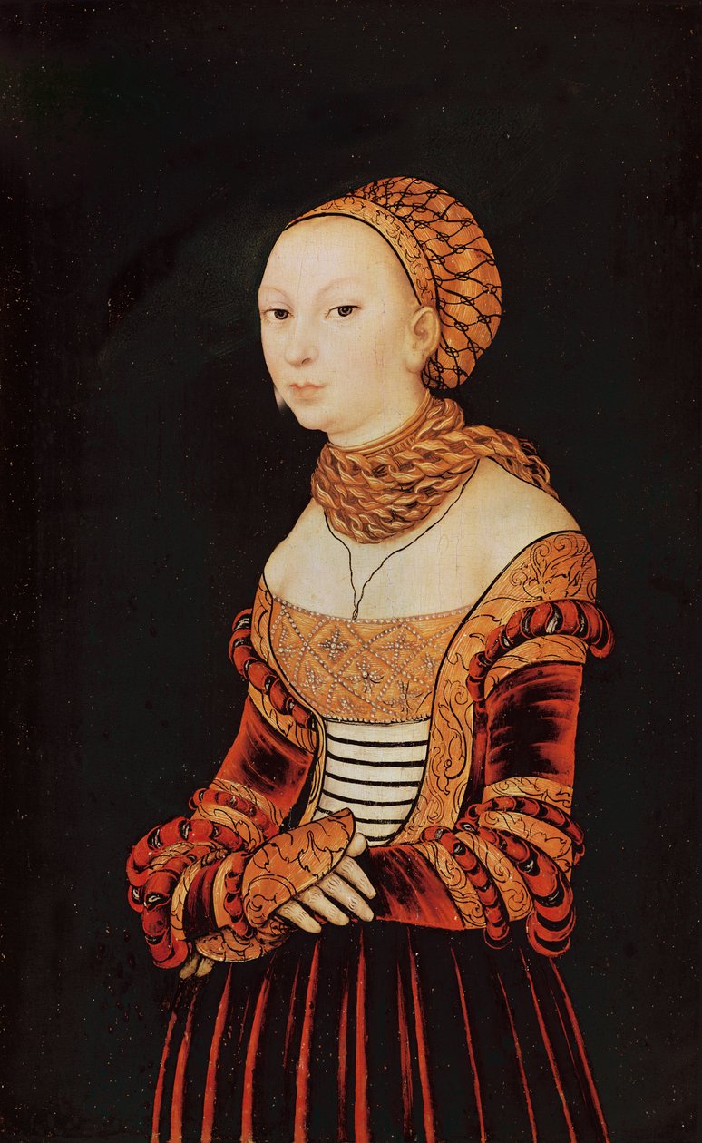 Portrét mladé ženy (olej na dřevě) od Lucas Cranach the Elder