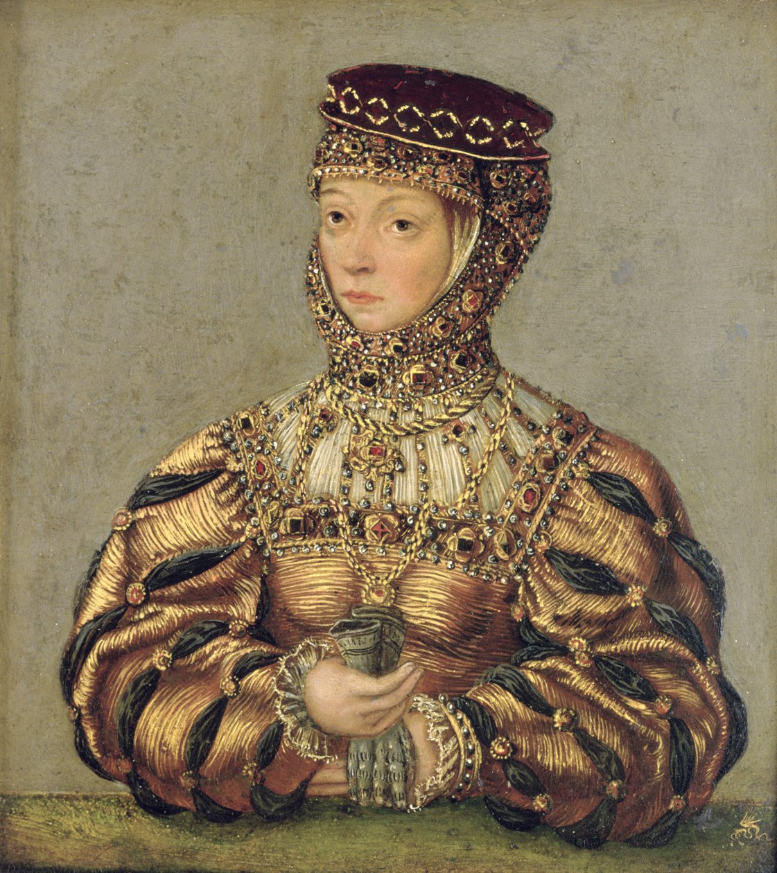 Barbara Radziwill, kolem 1553-56 (olej na mědi) od Lucas Cranach the Younger