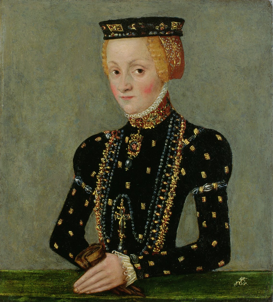 Katarzyna Jagiellonka z Polska, kolem 1553-56 (olej na mědi) od Lucas Cranach the Younger